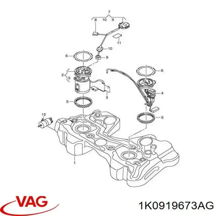 1K0919673AG VAG aforador