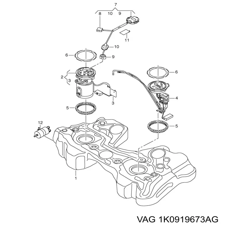 Indicador de nivel de combustible VAG 1K0919673AG precio, desde 182,88 EUR