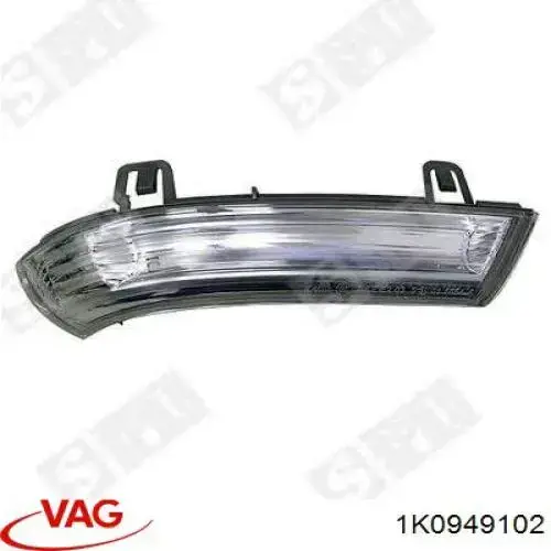 Luz intermitente del espejo retrovisor derecho 1K0949102 VAG