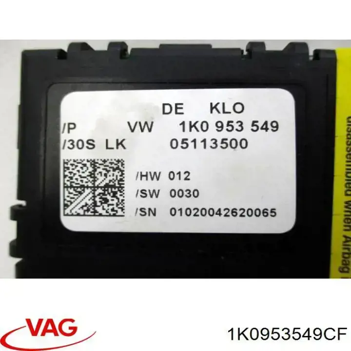 1K0953549CF VAG Módulo de control de interruptores de la columna de dirección