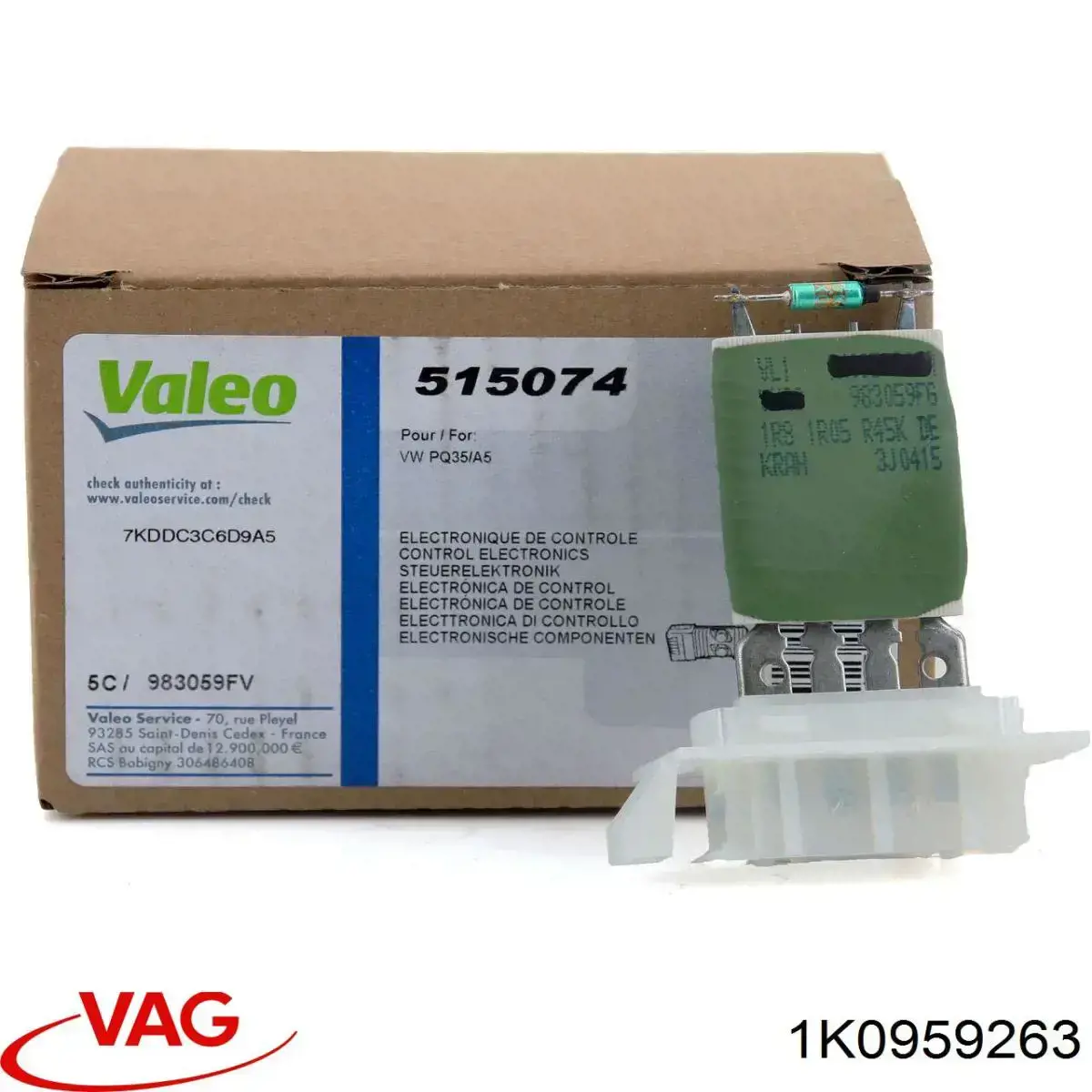 Resistencia de Ventilador VAG 1K0959263 precio, desde 14,88 EUR