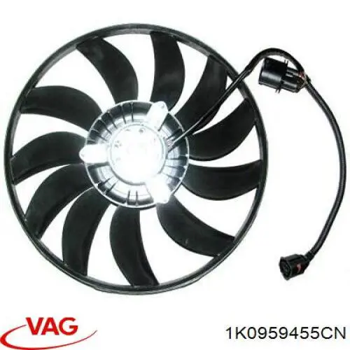 Ventilador eléctrico de refrigeración completo izquierdo (motor y hélice) 1K0959455CN VAG