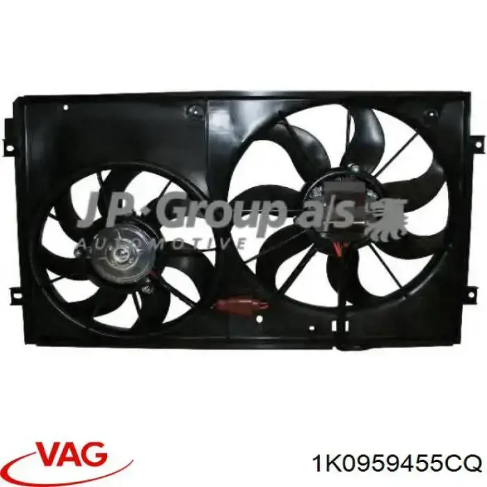 Comprar 1K0959455CQ VAG Ventilador eléctrico de refrigeración completo izquierdo (motor y hélice)