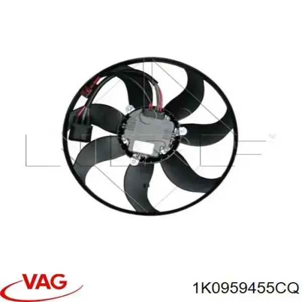Ventilador eléctrico de refrigeración completo izquierdo (motor y hélice) 1K0959455CQ VAG
