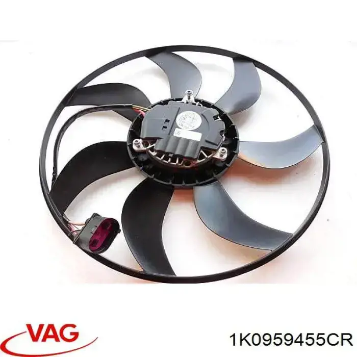 Ventilador de refrigeración completo derecho (motor y hélice) VAG 1K0959455CR