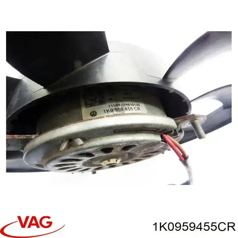 1K0959455CR VAG ventilador (rodete +motor refrigeración del motor con electromotor derecho)
