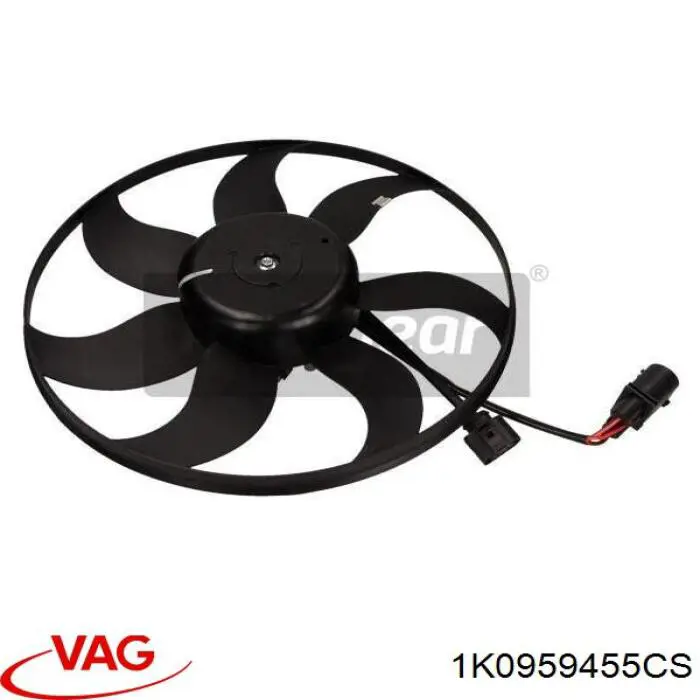 Ventilador eléctrico de refrigeración completo izquierdo (motor y hélice) 1K0959455CS VAG
