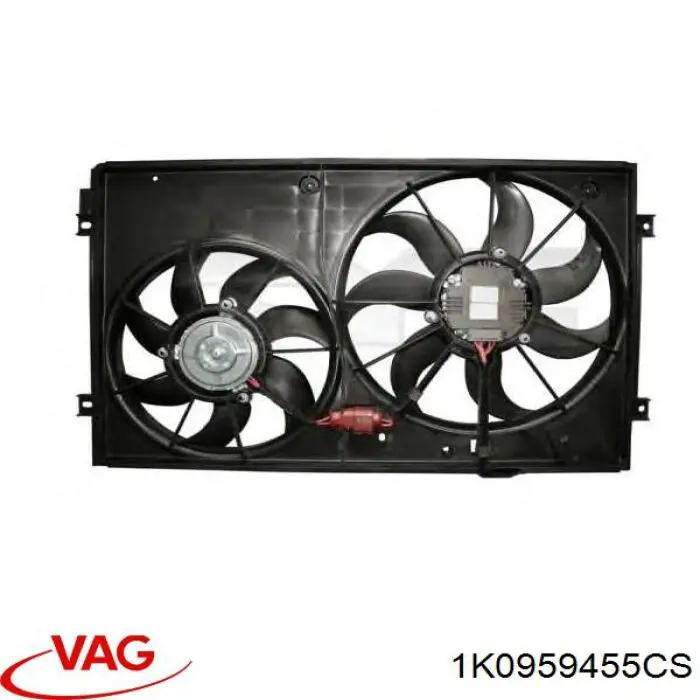 Ventilador eléctrico de refrigeración completo izquierdo (motor y hélice) VAG 1K0959455CS