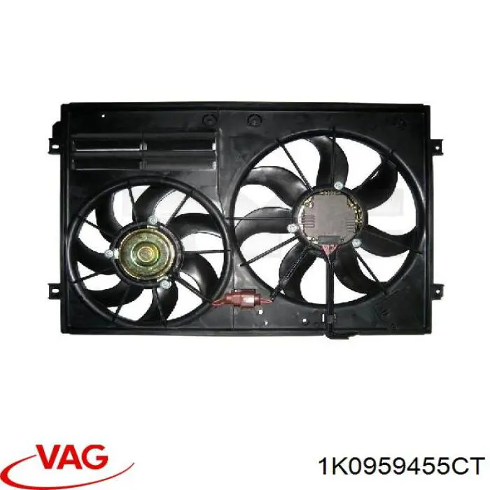 Ventilador de refrigeración completo derecho (motor y hélice) 1K0959455CT VAG
