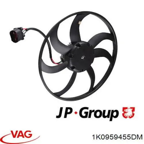 Comprar 1K0959455DM VAG Ventilador eléctrico de refrigeración completo izquierdo (motor y hélice)