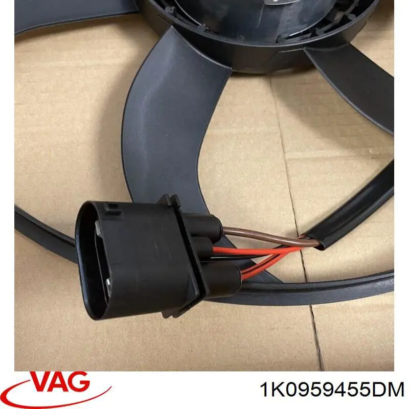 Ventilador eléctrico de refrigeración completo izquierdo (motor y hélice) 1K0959455DM VAG