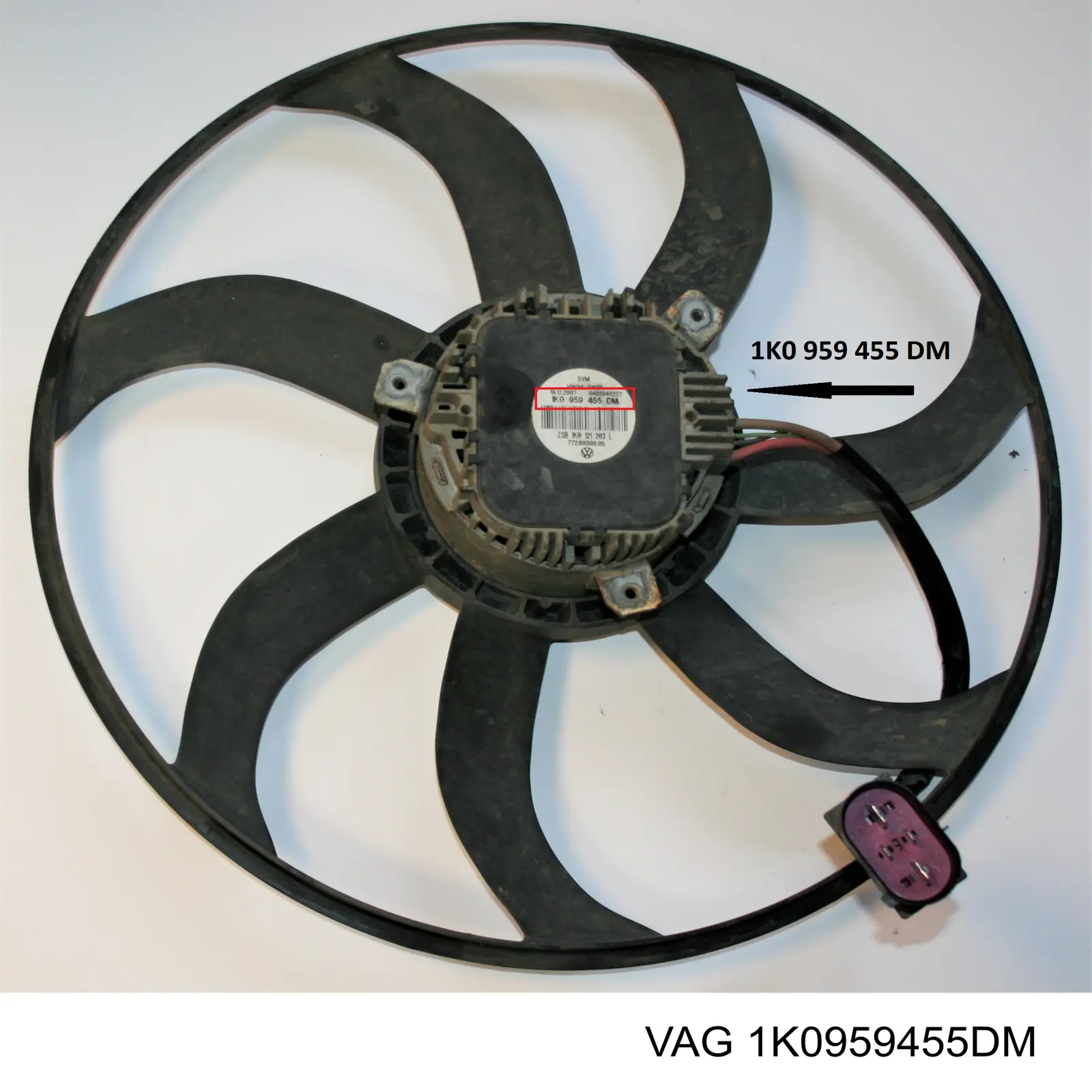 Ventilador eléctrico de refrigeración completo izquierdo (motor y hélice) VAG 1K0959455DM
