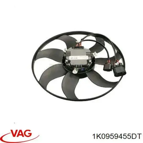 1K0959455DT VAG ventilador (rodete +motor refrigeración del motor con electromotor, izquierdo)