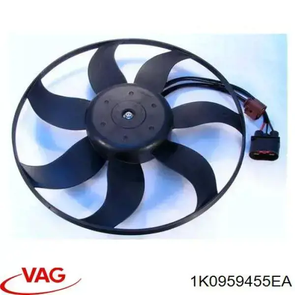 Ventilador eléctrico de refrigeración completo izquierdo (motor y hélice) 1K0959455EA VAG