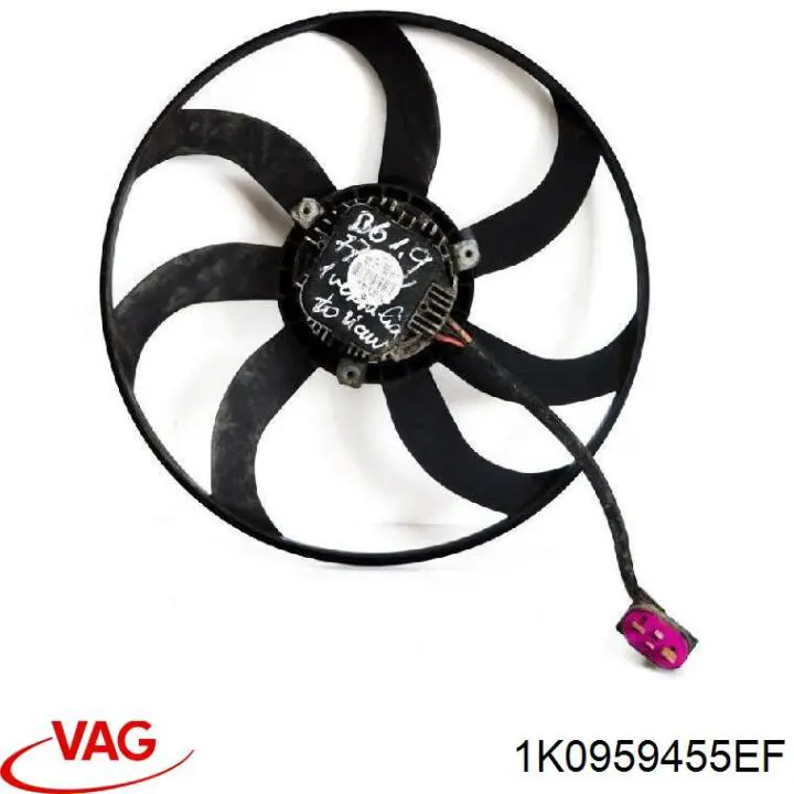 Comprar 1K0959455EF VAG Ventilador eléctrico de refrigeración completo izquierdo (motor y hélice)