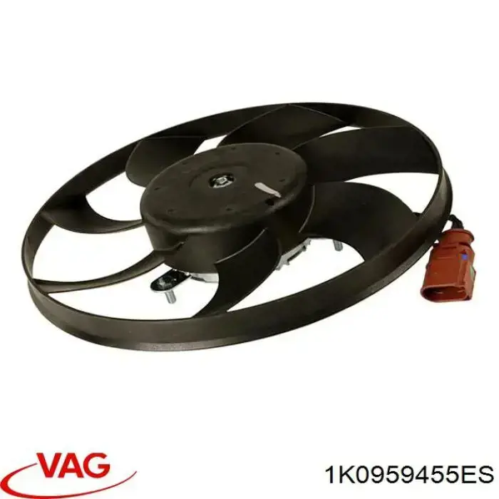 Ventilador de refrigeración completo derecho (motor y hélice) 1K0959455ES VAG