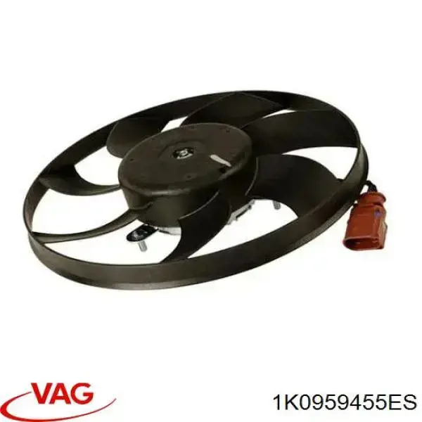 1K0959455ES VAG ventilador (rodete +motor refrigeración del motor con electromotor derecho)