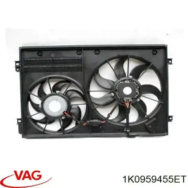 Ventilador de refrigeración completo derecho (motor y hélice) 1K0959455ET VAG
