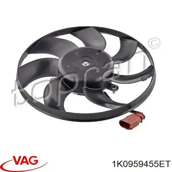 1K0959455ET VAG Ventilador de refrigeración completo derecho (motor y hélice)