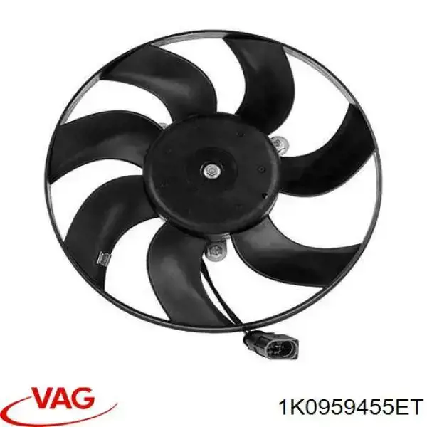 1K0959455ET VAG ventilador (rodete +motor refrigeración del motor con electromotor derecho)