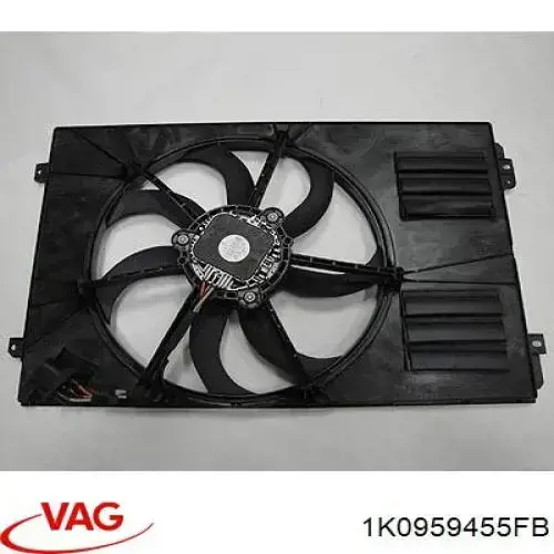 Ventilador eléctrico de refrigeración completo izquierdo (motor y hélice) 1K0959455FD VAG
