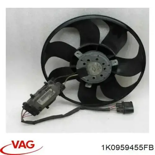 Comprar 1K0959455FB VAG Ventilador eléctrico de refrigeración completo izquierdo (motor y hélice)