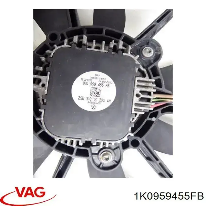 Ventilador eléctrico de refrigeración completo izquierdo (motor y hélice) VAG 1K0959455FB precio, desde 155,23 EUR