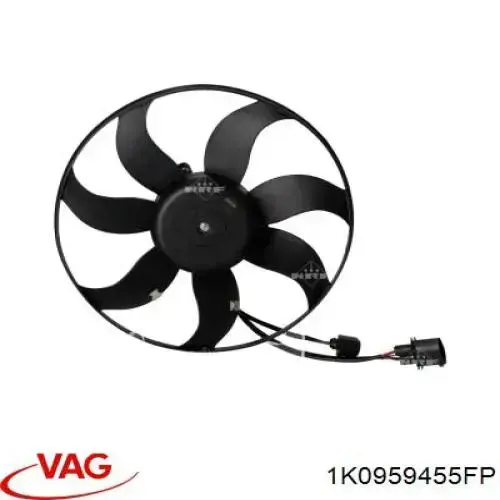 1K0959455FP VAG ventilador (rodete +motor refrigeración del motor con electromotor, izquierdo)