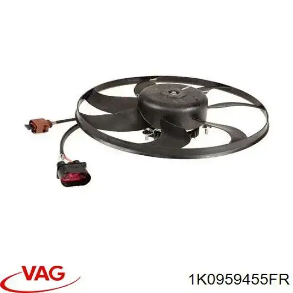 1K0959455FR VAG ventilador (rodete +motor refrigeración del motor con electromotor, izquierdo)