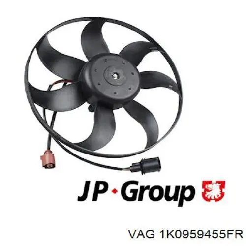 Ventilador eléctrico de refrigeración completo izquierdo (motor y hélice) VAG 1K0959455FR precio, desde 95,33 EUR