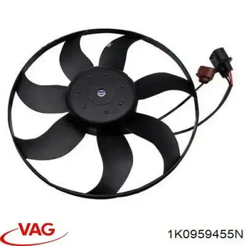 Comprar 1K0959455N VAG Ventilador eléctrico de refrigeración completo izquierdo (motor y hélice)