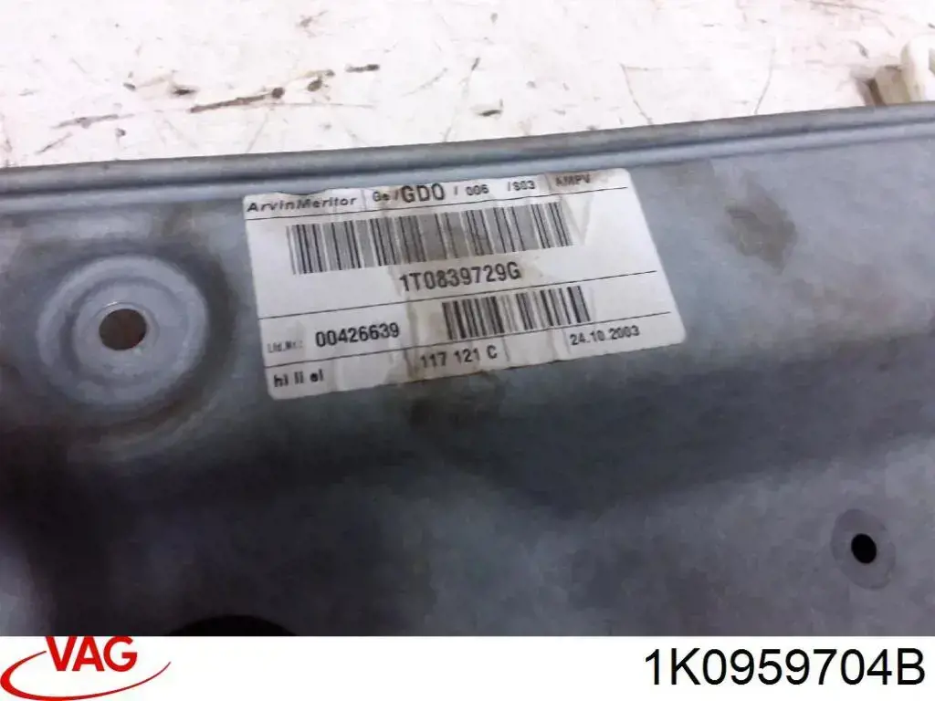 Comprar 1K0959704B VAG Motor del elevalunas de la puerta trasera derecha
