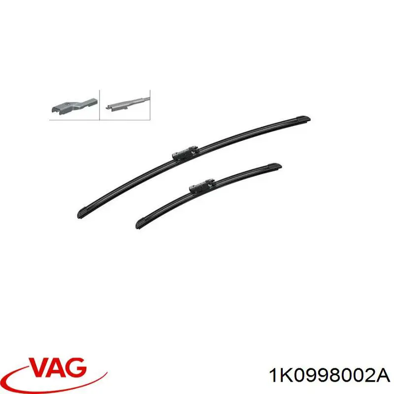 Escobillas delanteras VAG 1K0998002A precio, desde 27,62 EUR