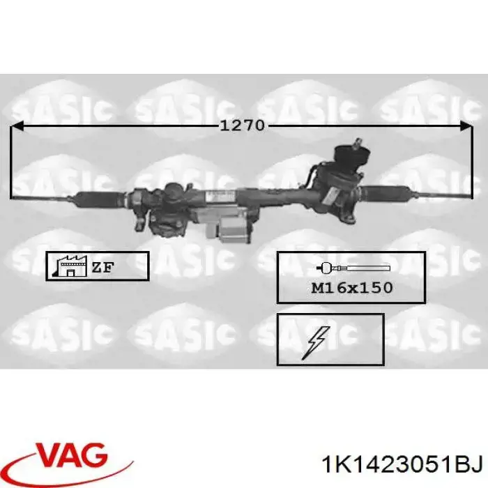 Engranaje de dirección VAG 1K1423051BJ precio, desde 152,99 EUR