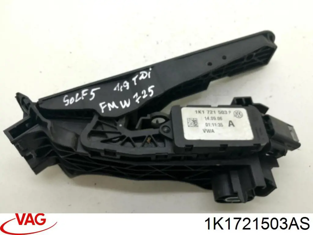 Pedal del acelerador 1K1721503AS VAG