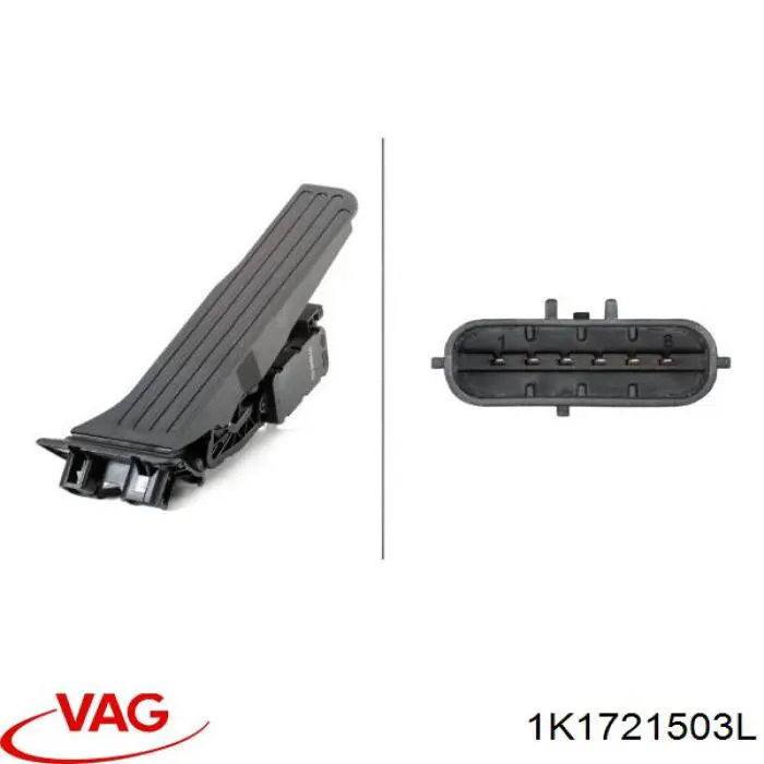 1K1721503L VAG pedal de acelerador