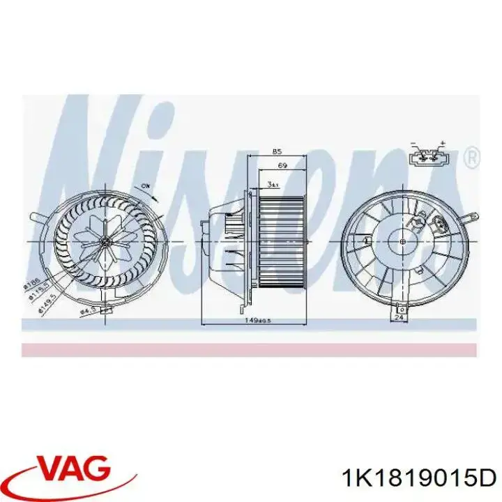Motor eléctrico, ventilador habitáculo Volkswagen Tiguan 1 5N1, 5N2