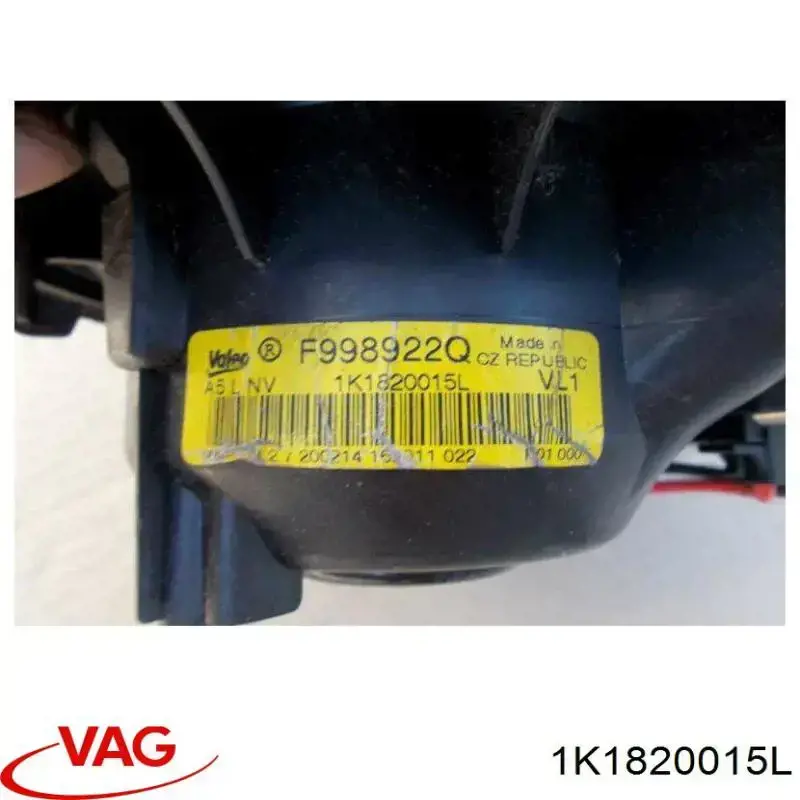 Ventilador habitáculo 1K1820015L VAG