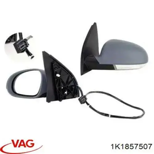 Espejo izquierdo VAG 1K1857507 precio, desde 81,51 EUR