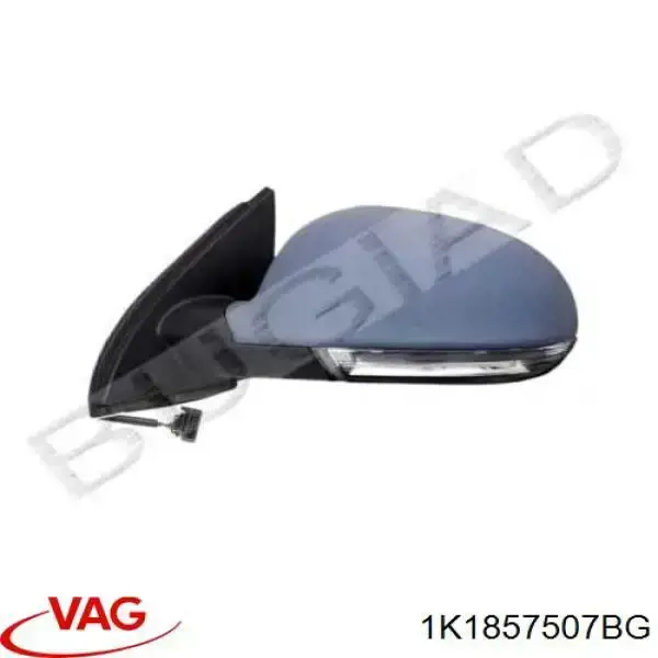 1K1857507BG VAG espejo retrovisor izquierdo