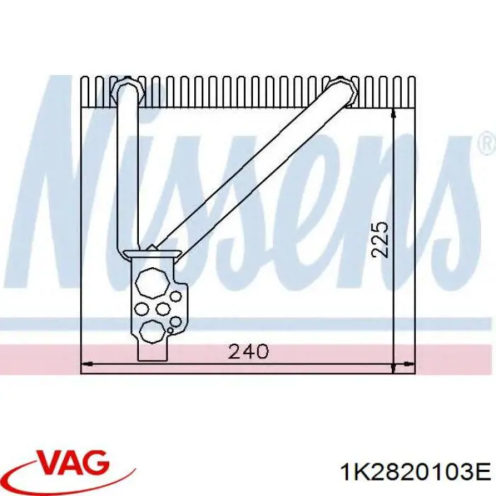 Evaporador de aire acondicionado VAG 1K2820103E precio, desde 87,05 EUR