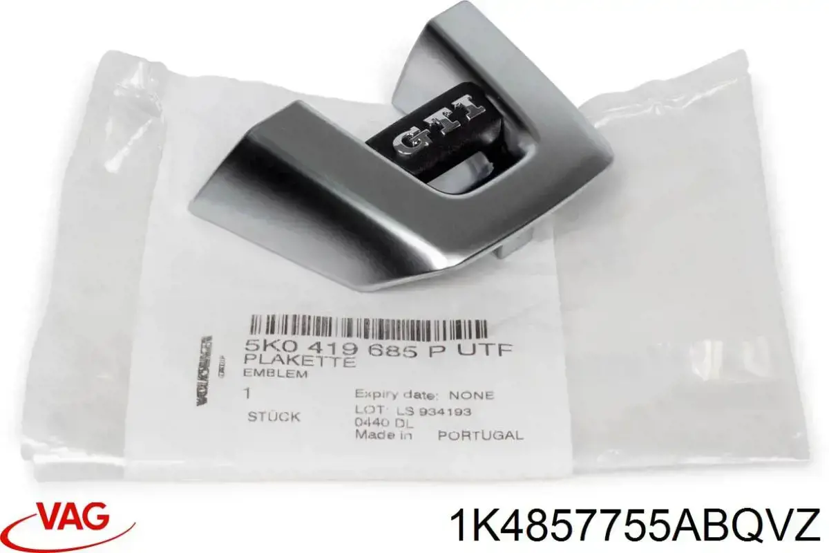 Cinturón de seguridad delantero izquierdo 1K4857755ABQVZ VAG