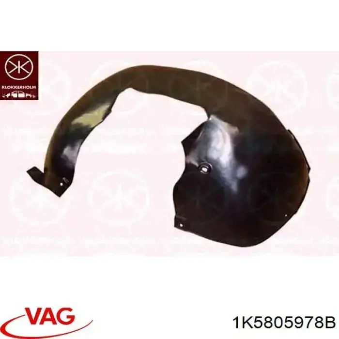 Comprar 1K5805978B VAG Guardabarros interior trasero derecho del guardafango delantero