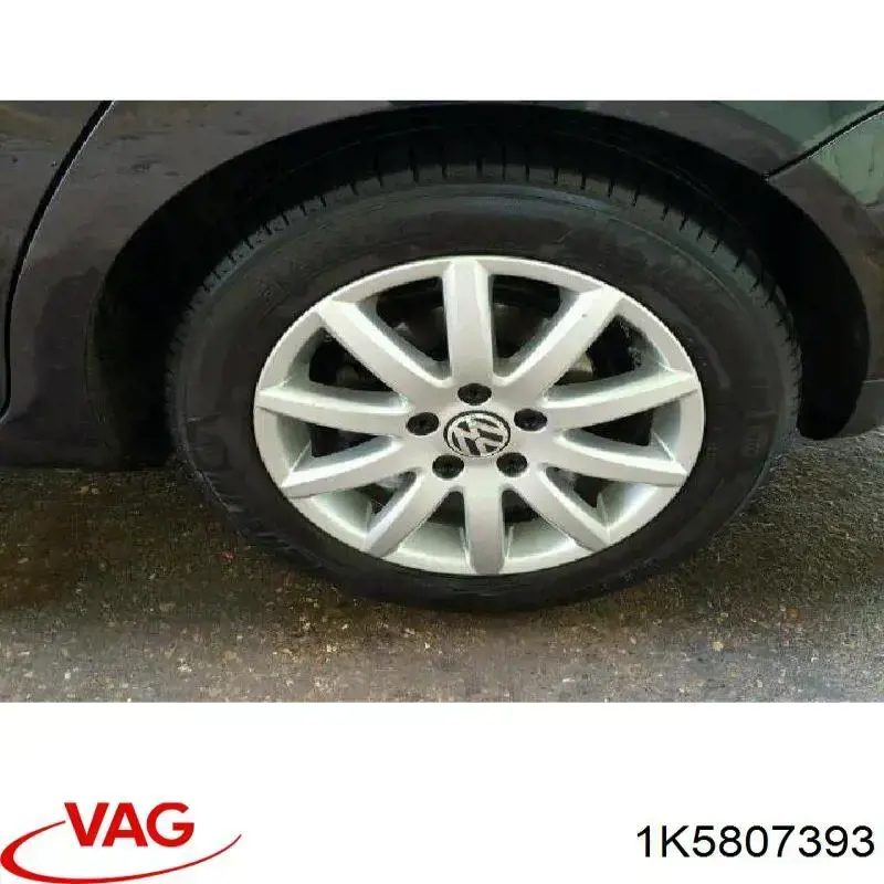 Guía izquierda del parachoques trasero 1K5807393 VAG