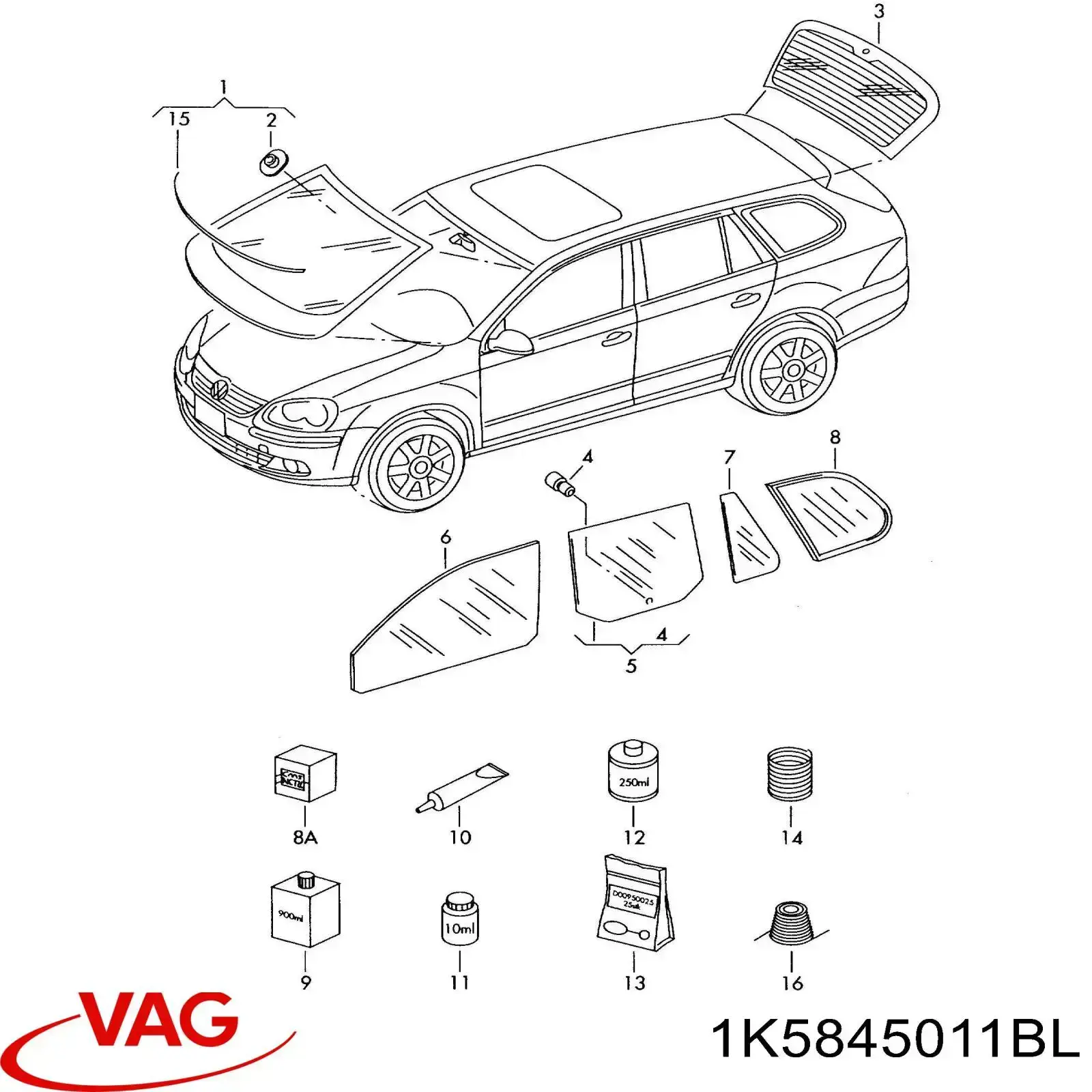 Cristal parabrisas VAG 1K5845011BB precio, desde 206,48 EUR