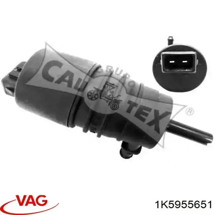 Comprar 1K5955651 VAG Bomba de agua limpiaparabrisas, delantera
