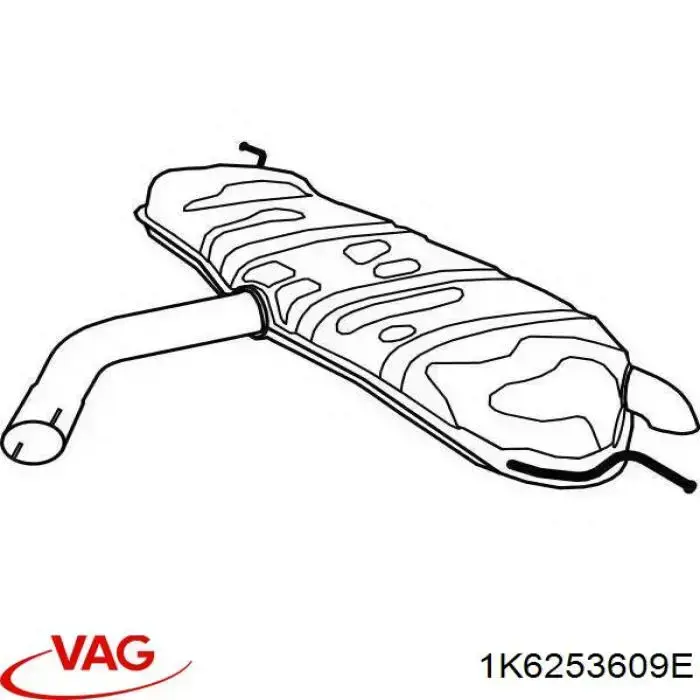 1K6253609E VAG Silenciador trasero