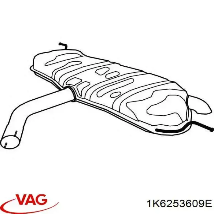 Silenciador trasero VAG 1K6253609E precio, desde 115,74 EUR