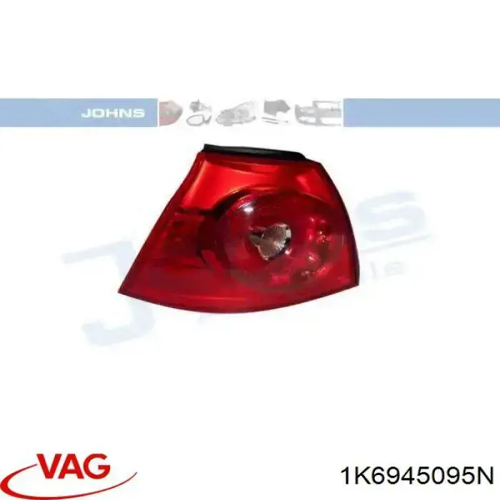 1K6945095N VAG Piloto trasero exterior izquierdo