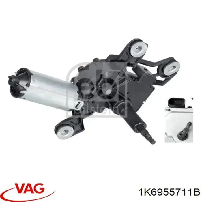 Motor limpiaparabrisas luna trasera VAG 1K6955711B